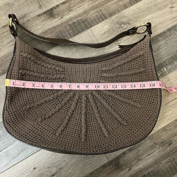 St. John Brown Sunburst Crochet Hobo Bag - Picture 11 of 12